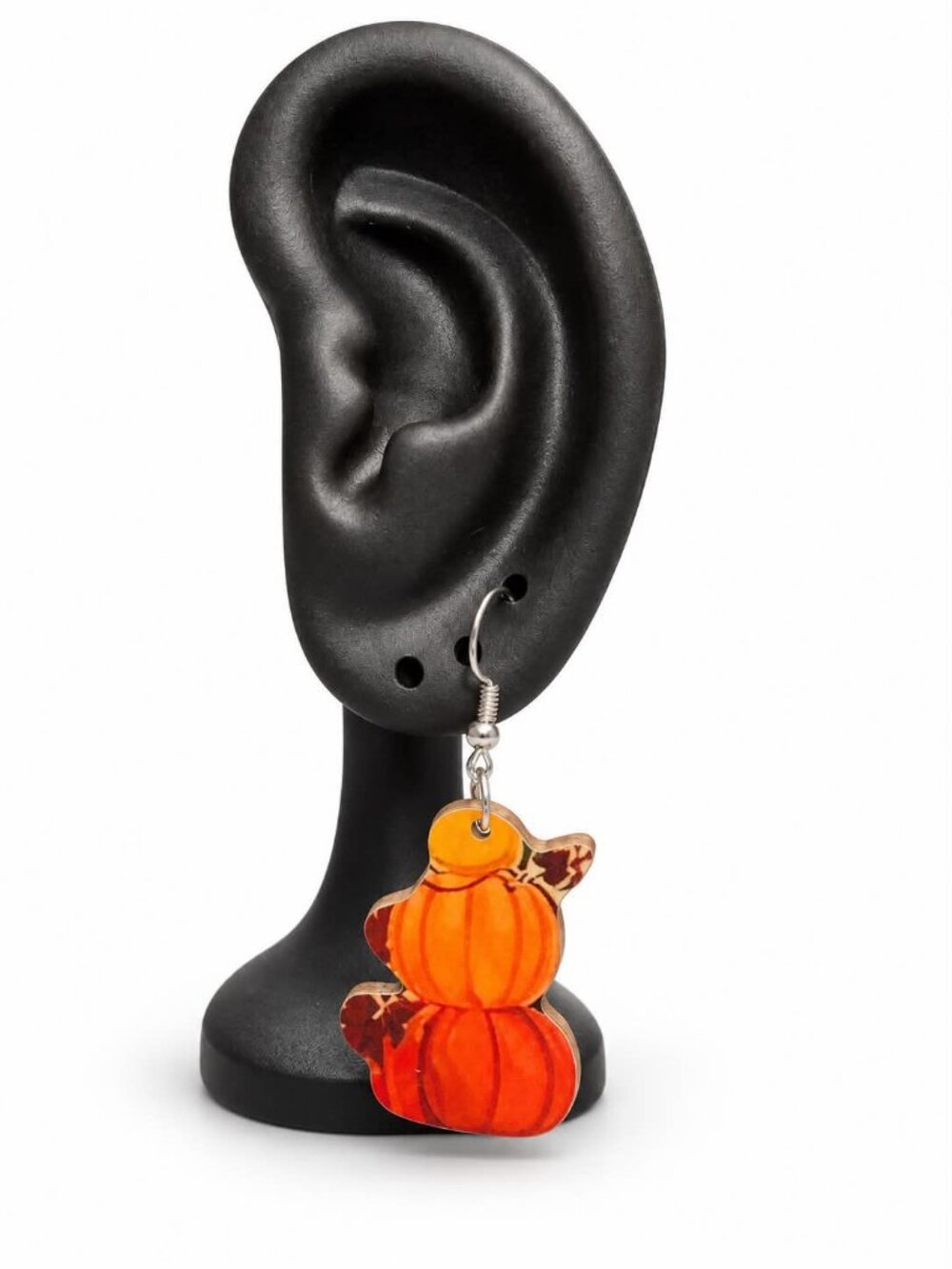Stacked Pumpkin Fall Dangle Earrings